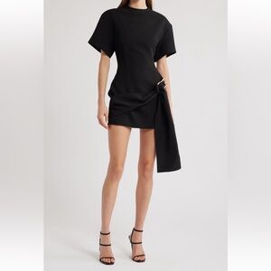 LIONESS women’s martini draped belt mini dress